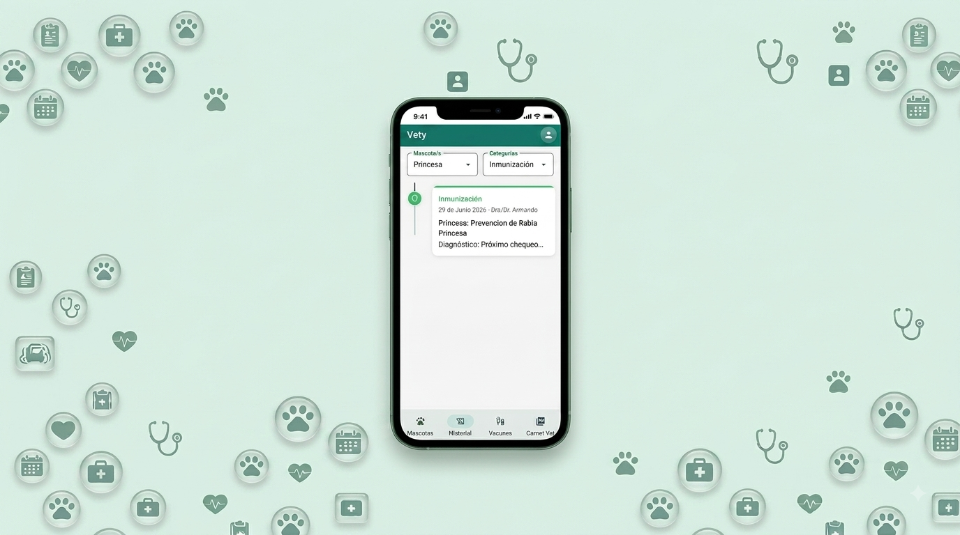 Interfaz de gestión clíni  ca de Vety App