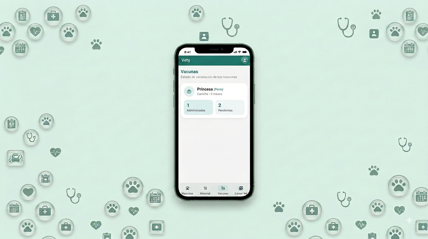 Aplicación móvil de Vety App